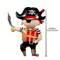 Marine Pirate Shark Aluminum Film Balloon Birthday Decoration