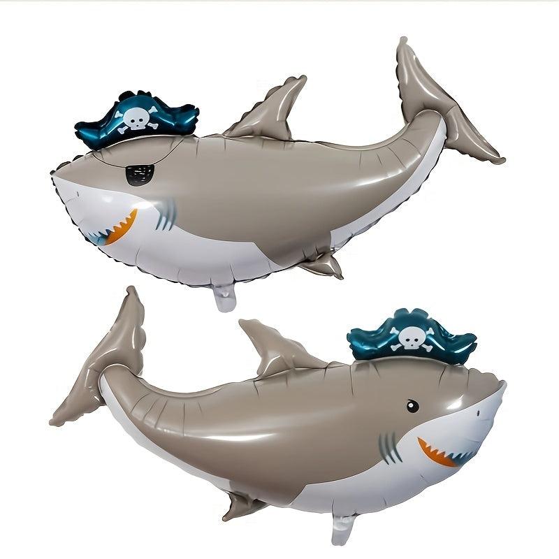 Marine Pirate Shark Aluminum Film Balloon Birthday Decoration