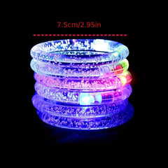 4pcs Luminous Bracelet Wristband Acrylic Luminous Bracelets Bar Decor