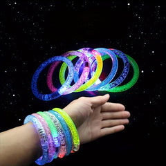 4pcs Luminous Bracelet Wristband Acrylic Luminous Bracelets Bar Decor
