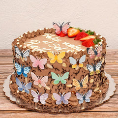 72pcs Edible Multicolor Butterfly Cupcake Toppers Wafer Paper Decorations