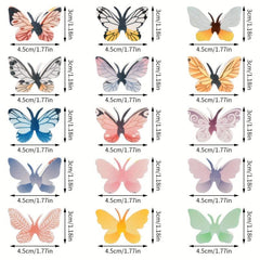 72pcs Edible Multicolor Butterfly Cupcake Toppers Wafer Paper Decorations