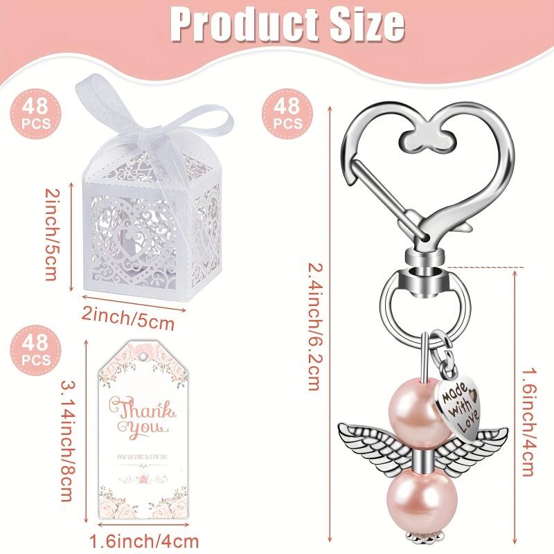 12pcs Angel Keychains Favor Boxes Baby Shower Favors For Boys