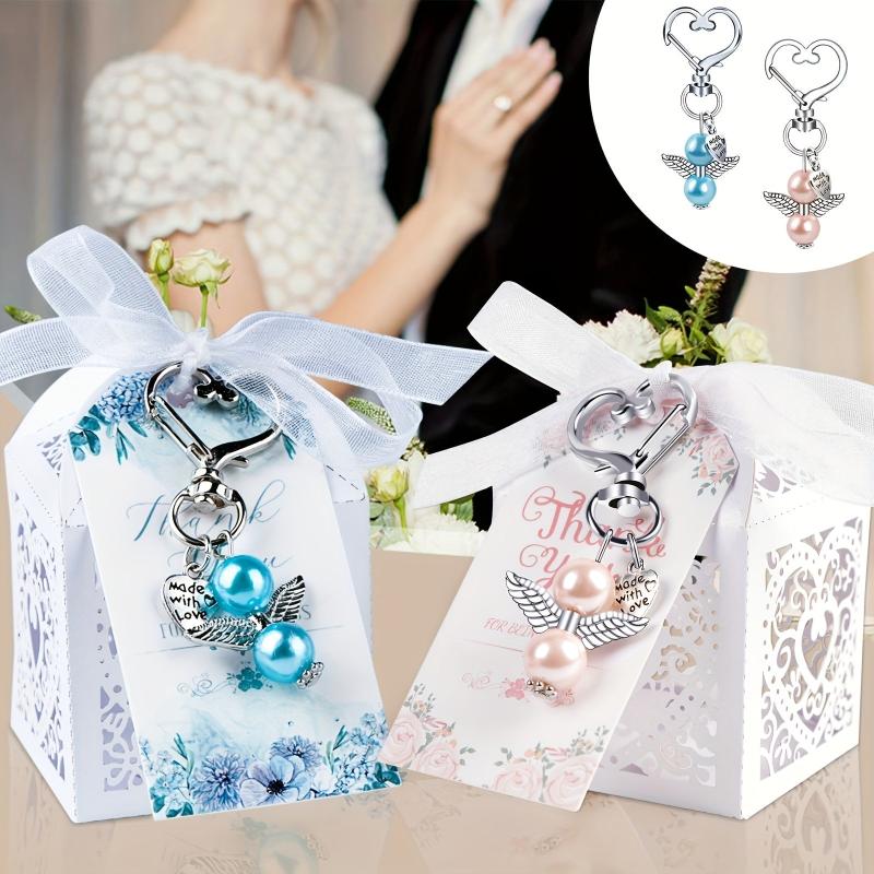 12pcs Angel Keychains Favor Boxes Baby Shower Favors For Boys
