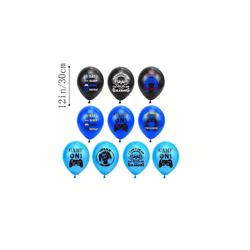 49pcs Gamepad Birthday Party Balloon Set Cake Card Decoration Supplies