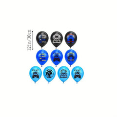 49pcs Gamepad Birthday Party Balloon Set Cake Card Decoration Supplies
