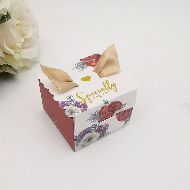 10pcs Bronzing Square Box Candy Packaging Box Party Supplies