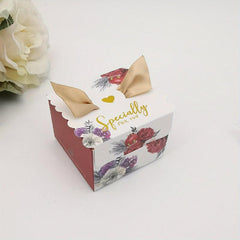 10pcs Bronzing Square Box Candy Packaging Box Party Supplies