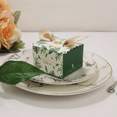 10pcs Bronzing Square Box Candy Packaging Box Party Supplies