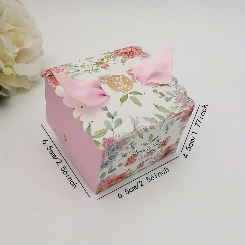 10pcs Bronzing Square Box Candy Packaging Box Party Supplies