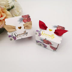 10pcs Bronzing Square Box Candy Packaging Box Party Supplies