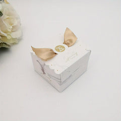 10pcs Bronzing Square Box Candy Packaging Box Party Supplies