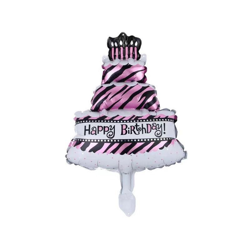 Large Cake Shape Aluminum Balloon Birthday Party Decoration
