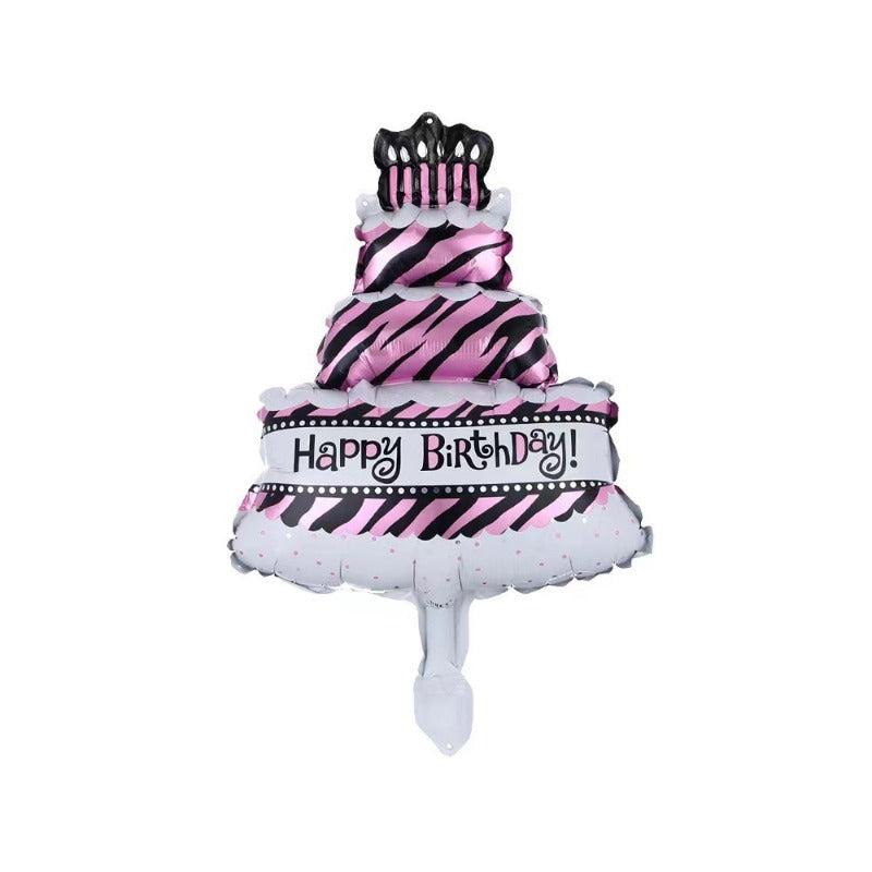 Large Cake Shape Aluminum Balloon Birthday Party Decoration