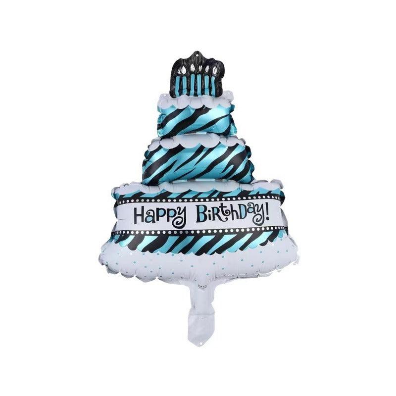 Large Cake Shape Aluminum Balloon Birthday Party Decoration