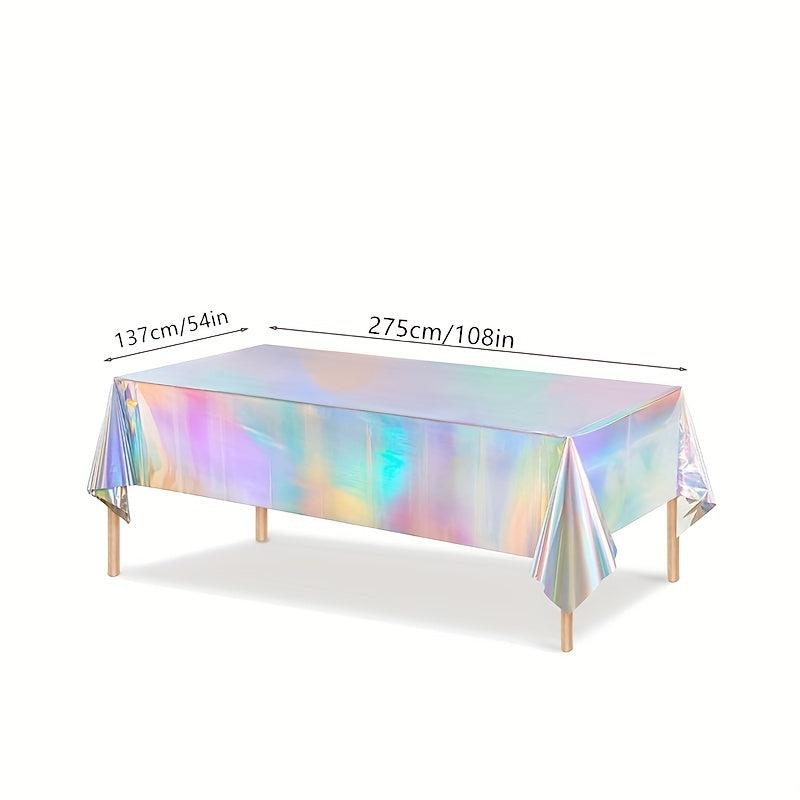 Plastic Laser Holographic Foil Tablecloth 137x274cm