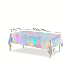 Plastic Laser Holographic Foil Tablecloth 137x274cm