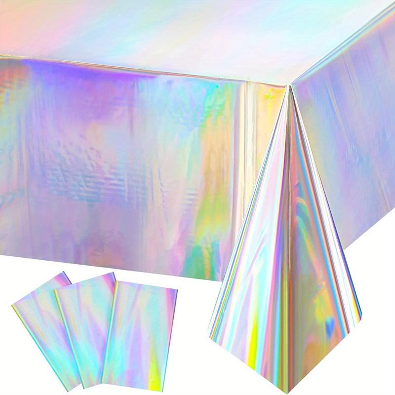 Plastic Laser Holographic Foil Tablecloth 137x274cm
