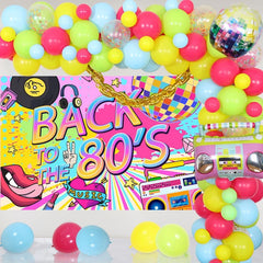 Retro Hip Hop Music Backdrop for 80s Parties