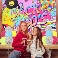 Retro Hip Hop Music Backdrop for 80s Parties