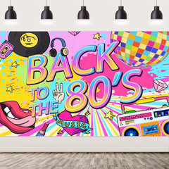Retro Hip Hop Music Backdrop for 80s Parties