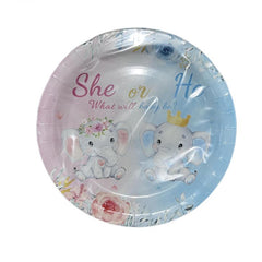 Gender Reveal Baby Baptism Elephant Theme Birthday Yard Party Supplies