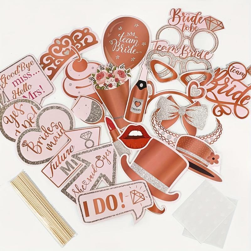 Bride To Be Team Bride Photo Props Set
