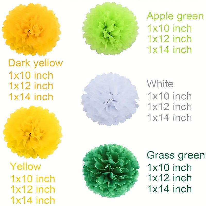 15pcs Colorful Paper Balls Party Decoration Hanging Pom Poms 25 4 30 48 35 56 Cm