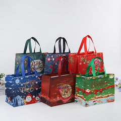 6pcs Reusable Xmas Gift Bags Bulk Christmas Tote Bags