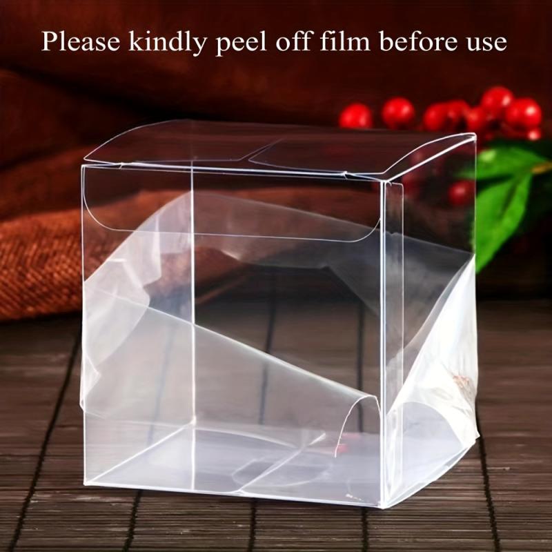 25pcs Clear Plastic Chocolate Bomb Boxes - Small Gift Cupcake Dessert Boxes
