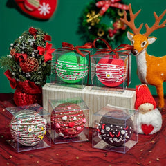 25pcs Clear Plastic Chocolate Bomb Boxes - Small Gift Cupcake Dessert Boxes