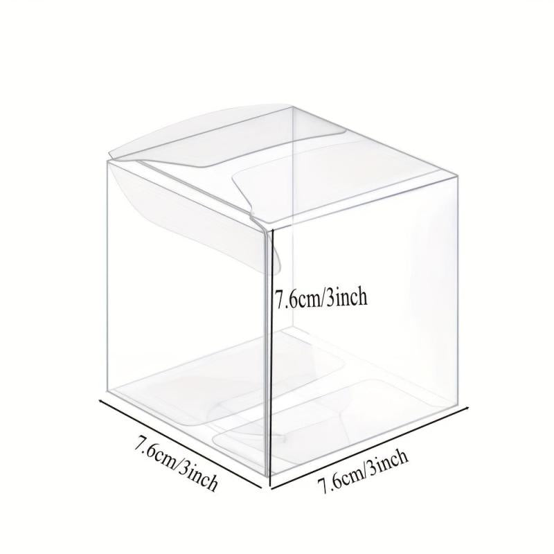 25pcs Clear Plastic Chocolate Bomb Boxes - Small Gift Cupcake Dessert Boxes