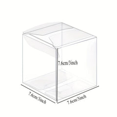 25pcs Clear Plastic Chocolate Bomb Boxes - Small Gift Cupcake Dessert Boxes