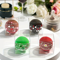 25pcs Clear Plastic Chocolate Bomb Boxes - Small Gift Cupcake Dessert Boxes