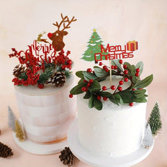 Christmas Cake Insert Snowman Party Decorations