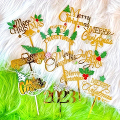 Christmas Cake Insert Snowman Party Decorations