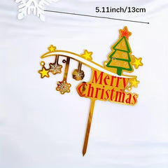 Christmas Cake Insert Snowman Party Decorations