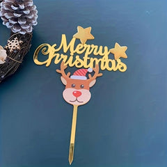 Christmas Cake Insert Snowman Party Decorations