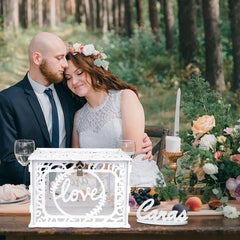 Wedding Card Box with Lock and String Light - Reception Decorations