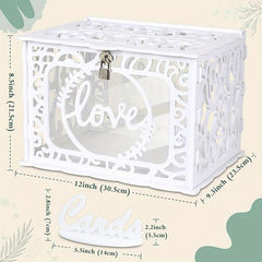 Wedding Card Box with Lock and String Light - Reception Decorations