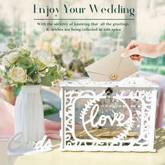 Wedding Card Box with Lock and String Light - Reception Decorations