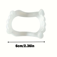 1pc Halloween Grillz Teeth Luminous Denture Funny Props
