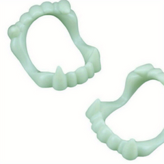 1pc Halloween Grillz Teeth Luminous Denture Funny Props