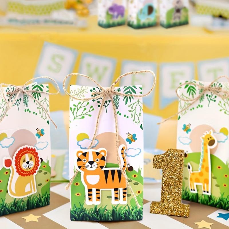 12pcs Animal Box Party Supplies Birthday Wedding Candy Bag