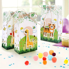 12pcs Animal Box Party Supplies Birthday Wedding Candy Bag