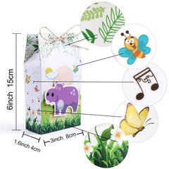 12pcs Animal Box Party Supplies Birthday Wedding Candy Bag
