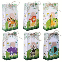 12pcs Animal Box Party Supplies Birthday Wedding Candy Bag
