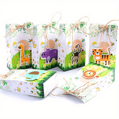12pcs Animal Box Party Supplies Birthday Wedding Candy Bag