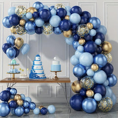 Navy Balloon Garland Arch Kit with Metallic and Macaron Balloons