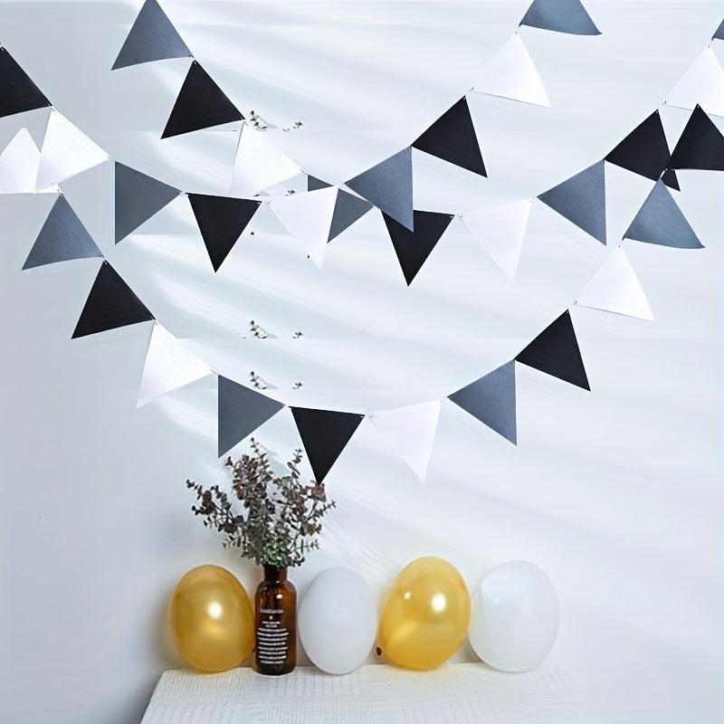 Grey Felt Pennant Banners for Carnival Theme Rainbow Birthday Party